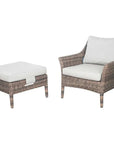 Seasonal Living Leeward Ottoman - Grey Outdoor Ottoman