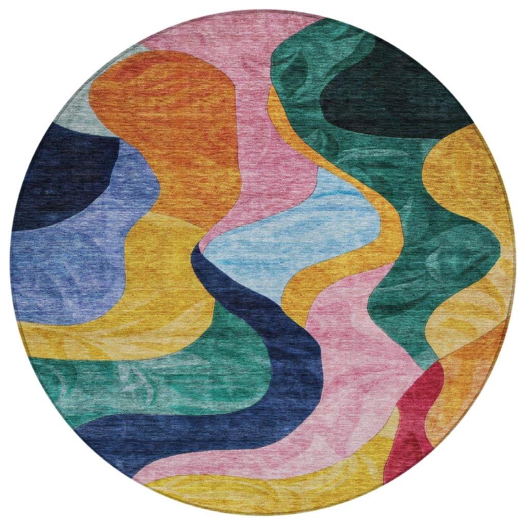LOOMLAN Rugs Leo Green Washable Indoor-Outdoor Rug