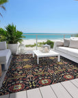 LOOMLAN Rugs Leon Black Washable Indoor-Outdoor Rug