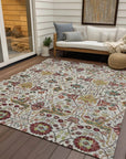 LOOMLAN Rugs Leon Ivory Washable Indoor-Outdoor Rug