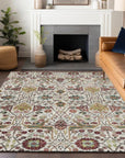 LOOMLAN Rugs Leon Ivory Washable Indoor-Outdoor Rug