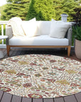 LOOMLAN Rugs Leon Ivory Washable Indoor-Outdoor Rug