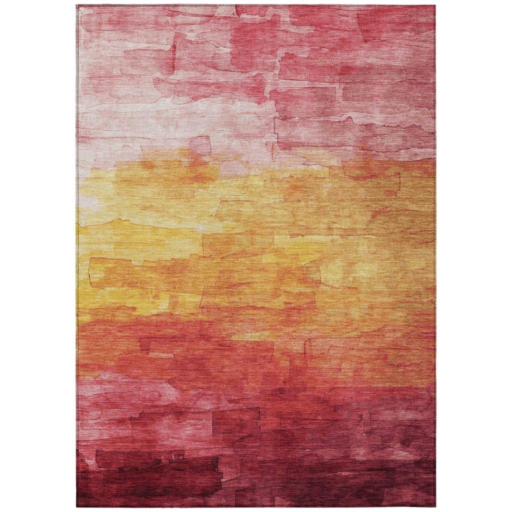 LOOMLAN Rugs Lethrae Pink Washable Indoor-Outdoor Rug