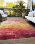 LOOMLAN Rugs Lethrae Pink Washable Indoor-Outdoor Rug