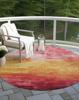 LOOMLAN Rugs Lethrae Pink Washable Indoor-Outdoor Rug