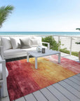 LOOMLAN Rugs Lethrae Pink Washable Indoor-Outdoor Rug