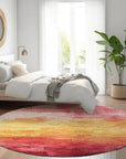 LOOMLAN Rugs Lethrae Pink Washable Indoor-Outdoor Rug