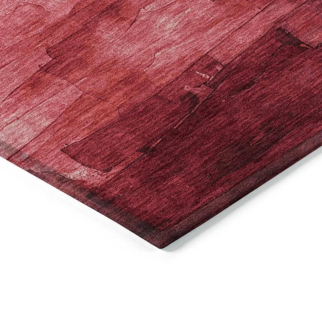 LOOMLAN Rugs Lethrae Pink Washable Indoor-Outdoor Rug