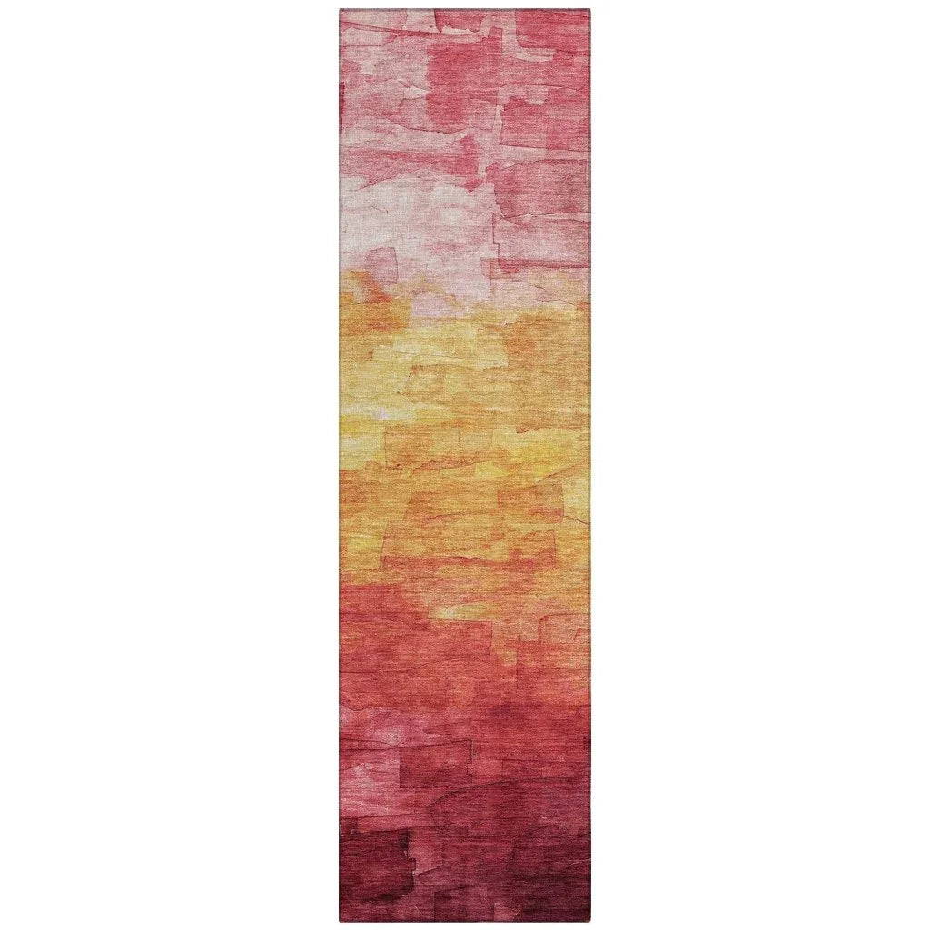 LOOMLAN Rugs Lethrae Pink Washable Indoor-Outdoor Rug