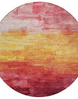 LOOMLAN Rugs Lethrae Pink Washable Indoor-Outdoor Rug