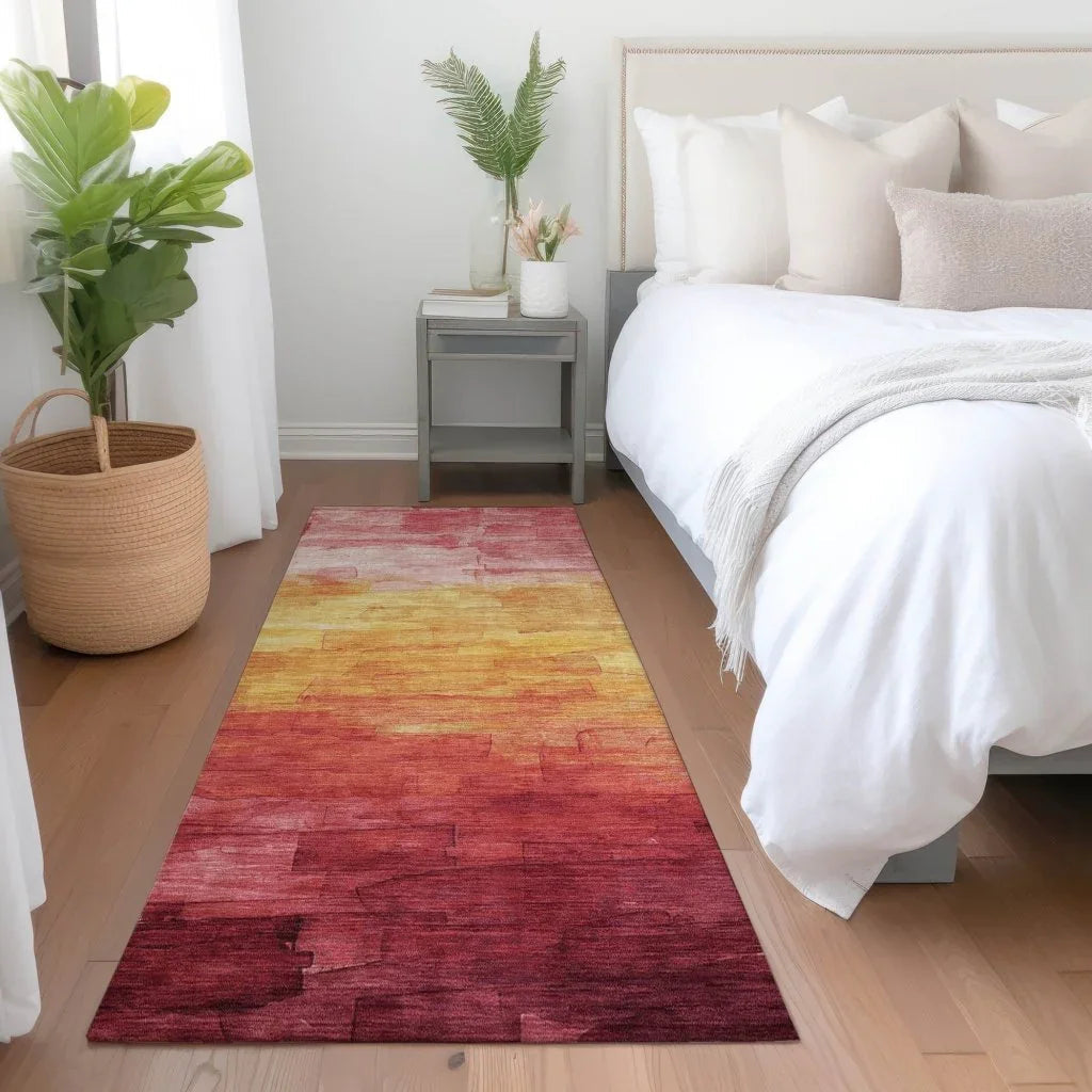 LOOMLAN Rugs Lethrae Pink Washable Indoor-Outdoor Rug