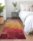 LOOMLAN Rugs Lethrae Pink Washable Indoor-Outdoor Rug