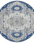 LOOMLAN Rugs Lidia Blue Washable Indoor-Outdoor Rug