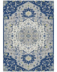 LOOMLAN Rugs Lidia Blue Washable Indoor-Outdoor Rug