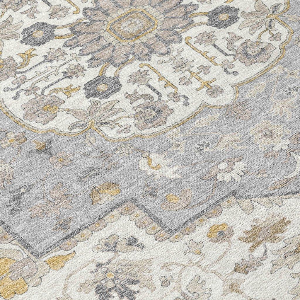 LOOMLAN Rugs Lidia Brown Washable Indoor-Outdoor Rug