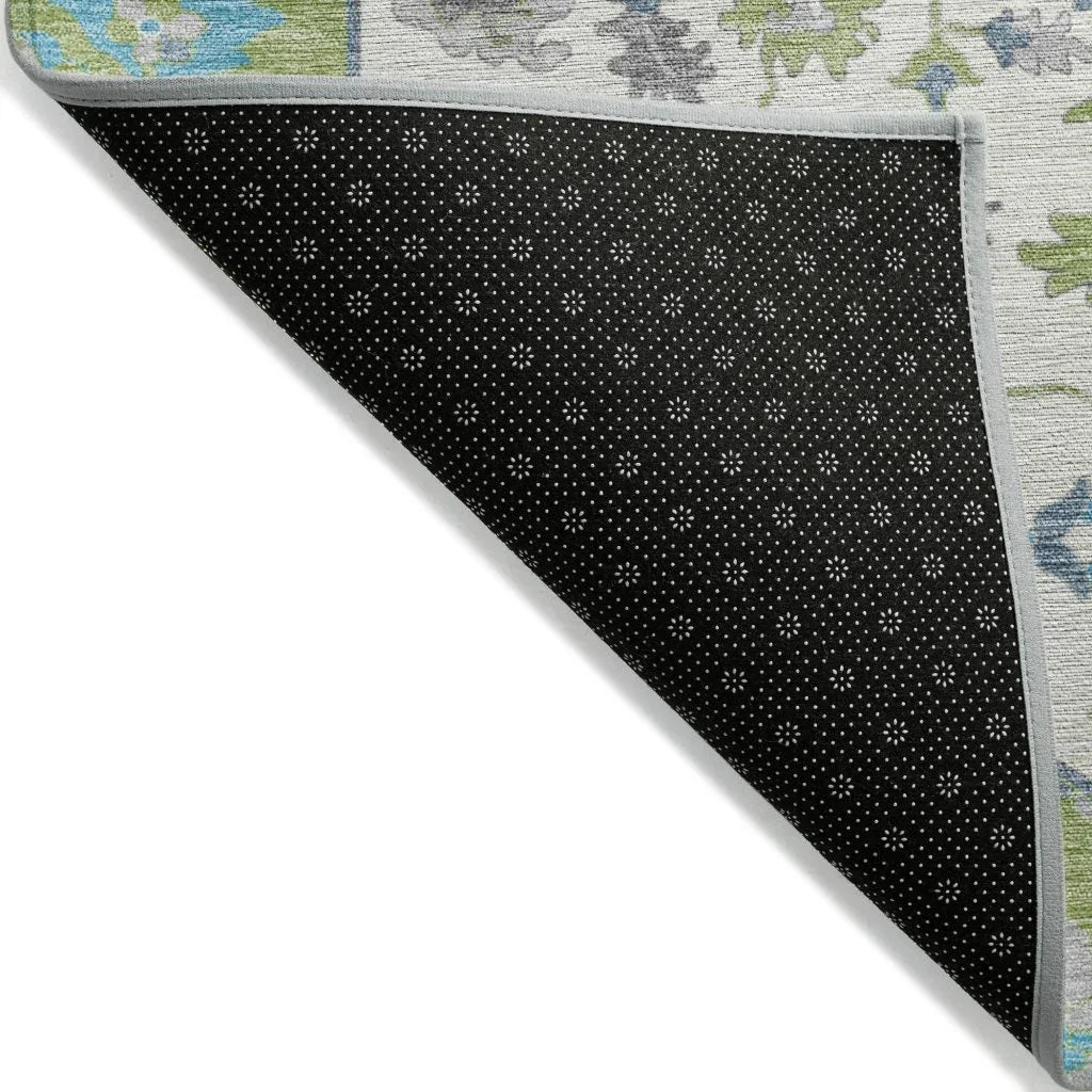 LOOMLAN Rugs Lidia Green Washable Indoor-Outdoor Rug