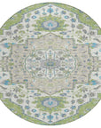 LOOMLAN Rugs Lidia Green Washable Indoor-Outdoor Rug