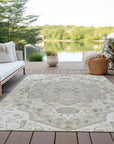 LOOMLAN Rugs Lidia Ivory Washable Indoor-Outdoor Rug