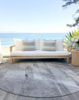 LOOMLAN Rugs Linavie Gray Washable Indoor-Outdoor Rug