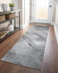 LOOMLAN Rugs Linavie Gray Washable Indoor-Outdoor Rug