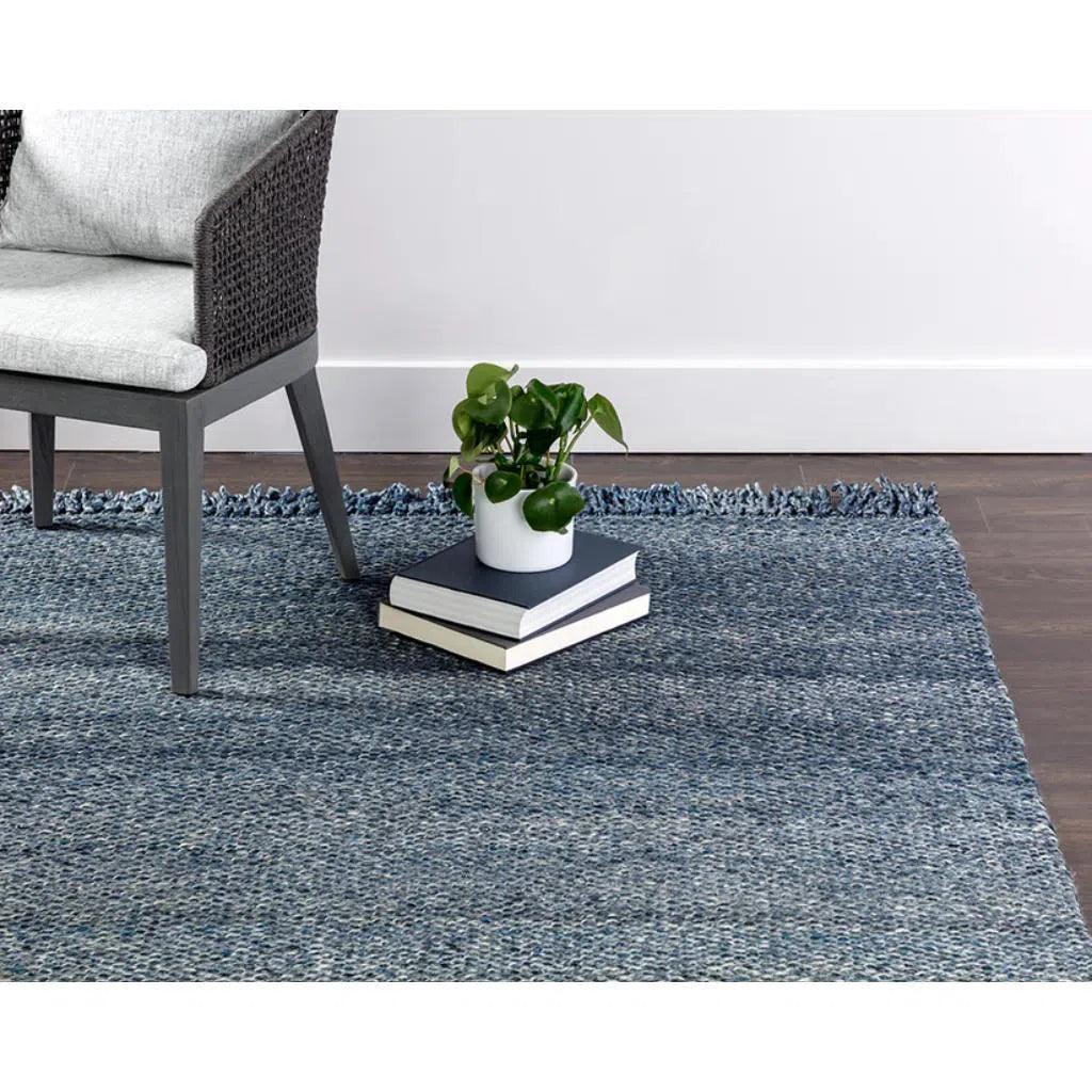 SUNPAN Lindau Hand-Woven Outdoor Teal Rug
