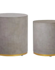 Seasonal Living Linea Ring Accent Table Set - Gold Outdoor End Tables