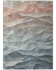 LOOMLAN Rugs Linover Teal Washable Indoor-Outdoor Rug