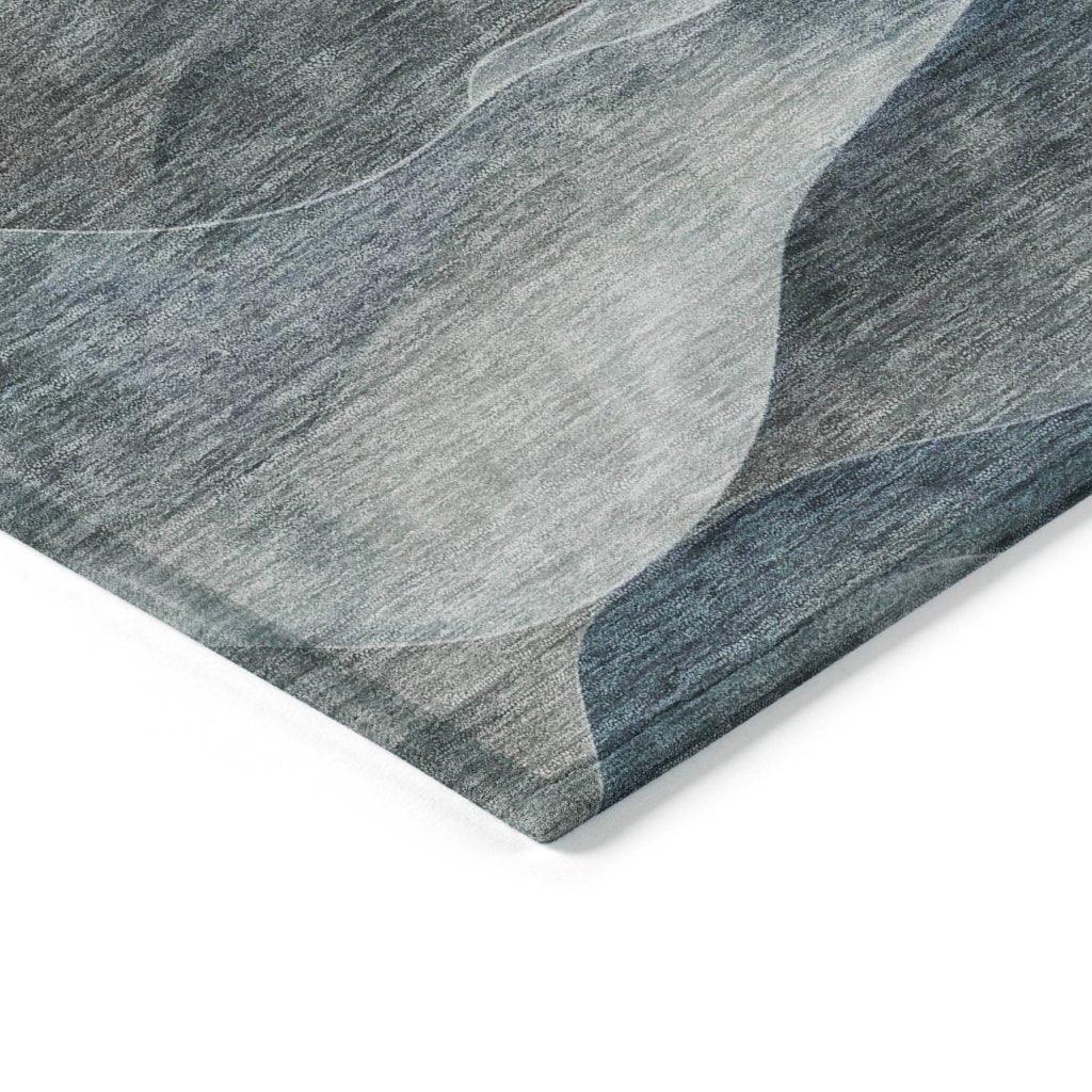 LOOMLAN Rugs Linover Teal Washable Indoor-Outdoor Rug