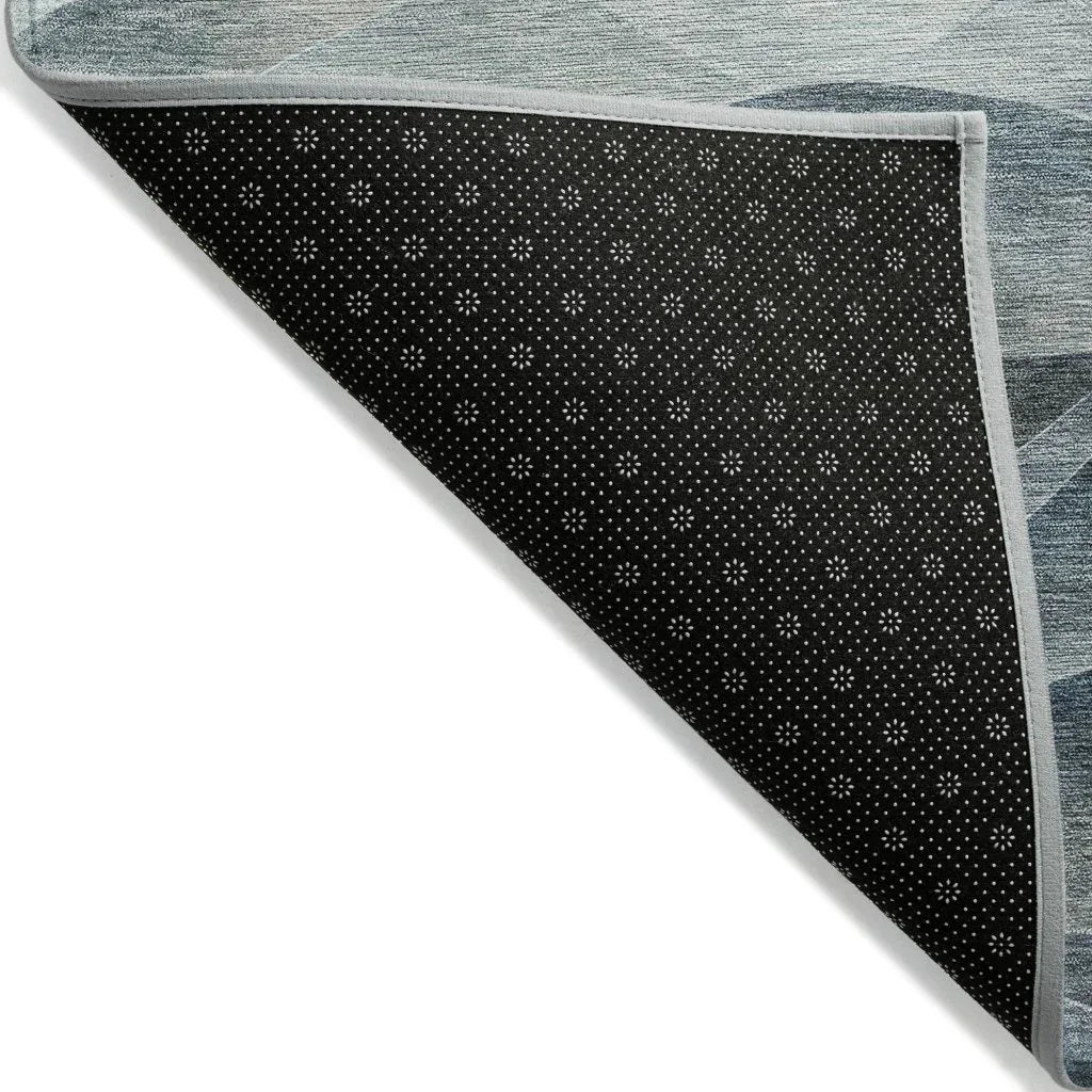 LOOMLAN Rugs Linover Teal Washable Indoor-Outdoor Rug