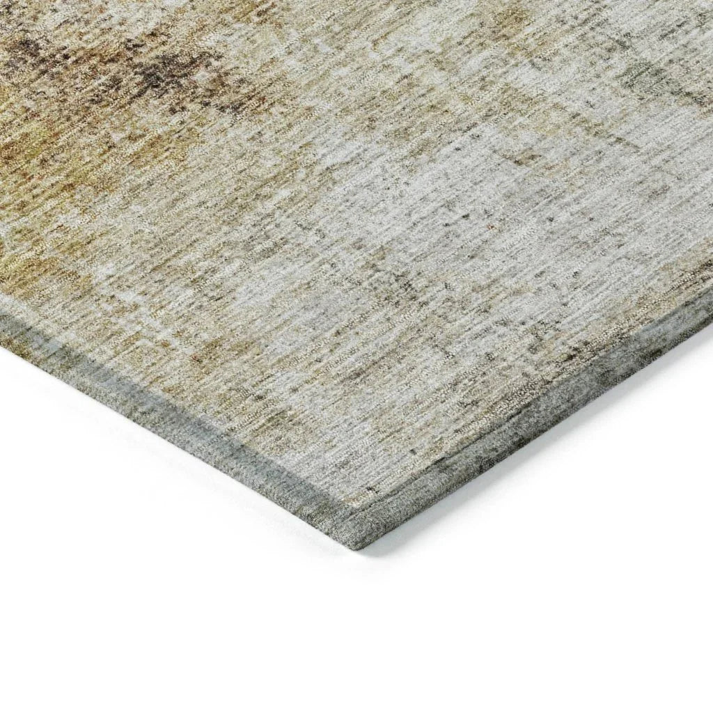 LOOMLAN Rugs Linta Brown Washable Indoor-Outdoor Rug