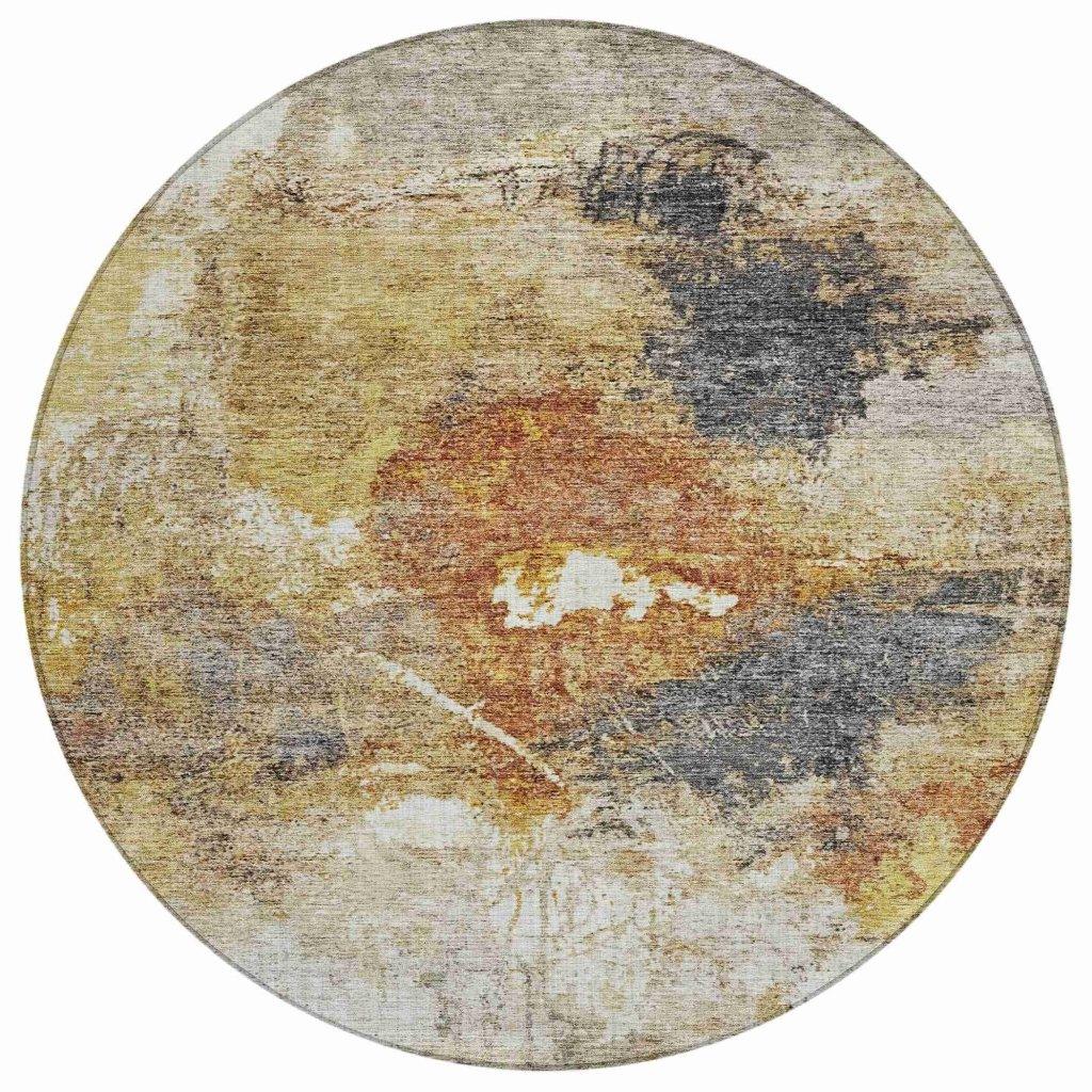 LOOMLAN Rugs Linta Brown Washable Indoor-Outdoor Rug