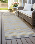 LOOMLAN Rugs Linzia Gray Washable Indoor-Outdoor Rug