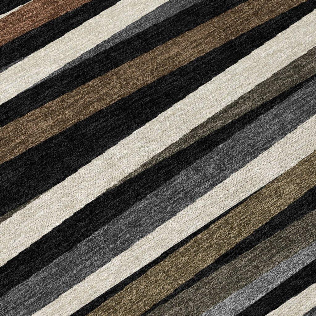 LOOMLAN Rugs Liora Black Washable Indoor-Outdoor Rug