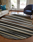 LOOMLAN Rugs Liora Black Washable Indoor-Outdoor Rug