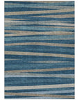 LOOMLAN Rugs Liora Blue Washable Indoor-Outdoor Rug