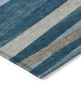 LOOMLAN Rugs Liora Blue Washable Indoor-Outdoor Rug