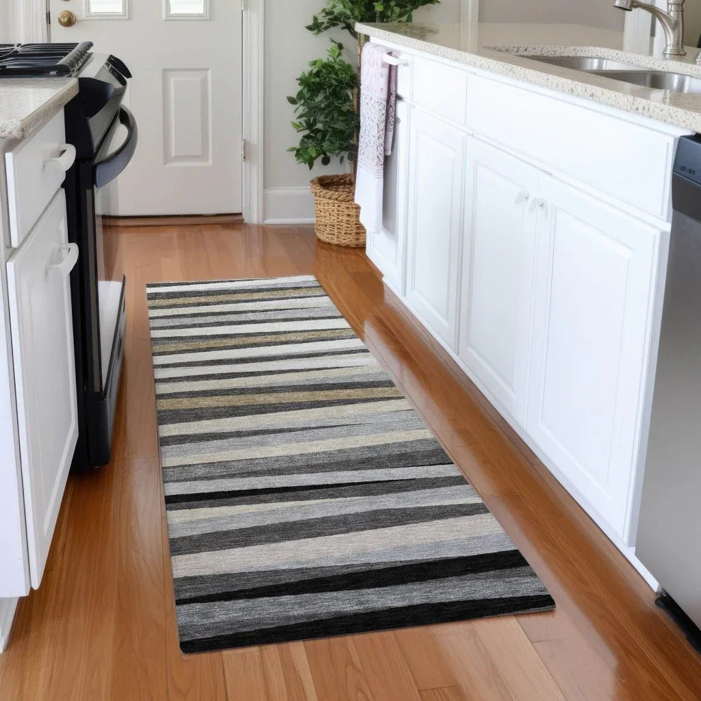 LOOMLAN Rugs Liora Gray Washable Indoor-Outdoor Rug