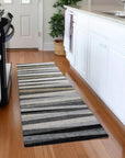 LOOMLAN Rugs Liora Gray Washable Indoor-Outdoor Rug