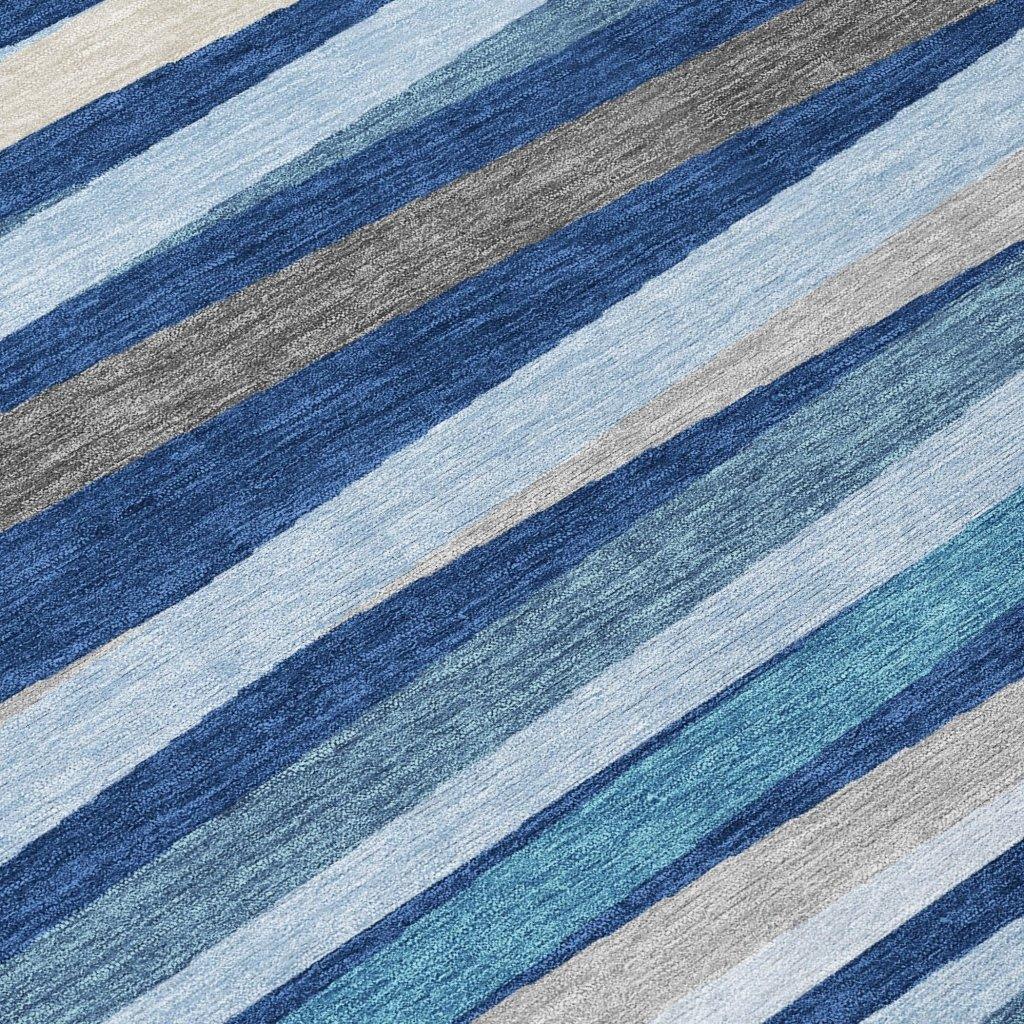 LOOMLAN Rugs Liora Navy Washable Indoor-Outdoor Rug