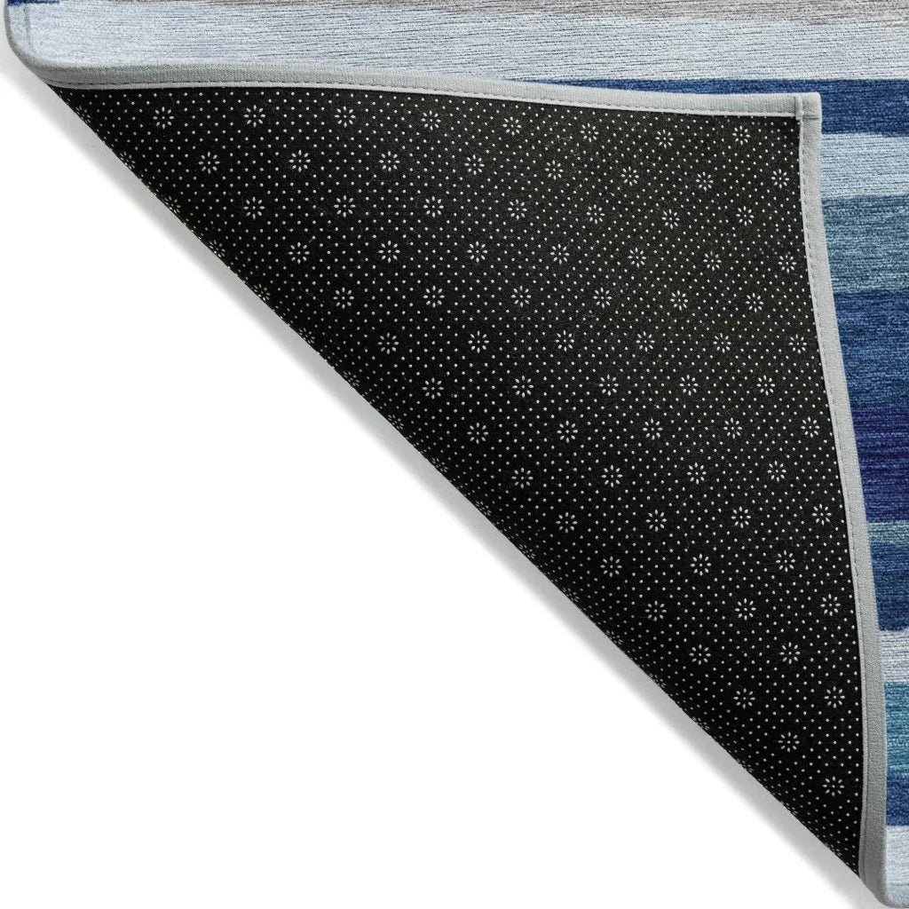 LOOMLAN Rugs Liora Navy Washable Indoor-Outdoor Rug