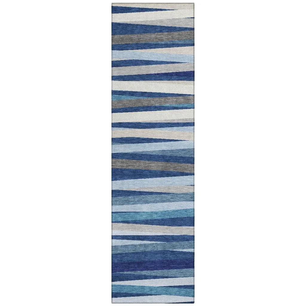 LOOMLAN Rugs Liora Navy Washable Indoor-Outdoor Rug
