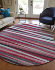 LOOMLAN Rugs Liora Red Washable Indoor-Outdoor Rug