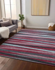 LOOMLAN Rugs Liora Red Washable Indoor-Outdoor Rug