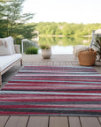 LOOMLAN Rugs Liora Red Washable Indoor-Outdoor Rug
