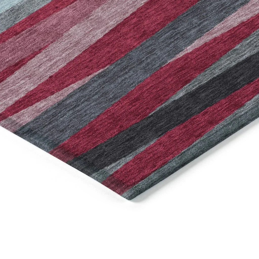 LOOMLAN Rugs Liora Red Washable Indoor-Outdoor Rug