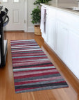 LOOMLAN Rugs Liora Red Washable Indoor-Outdoor Rug