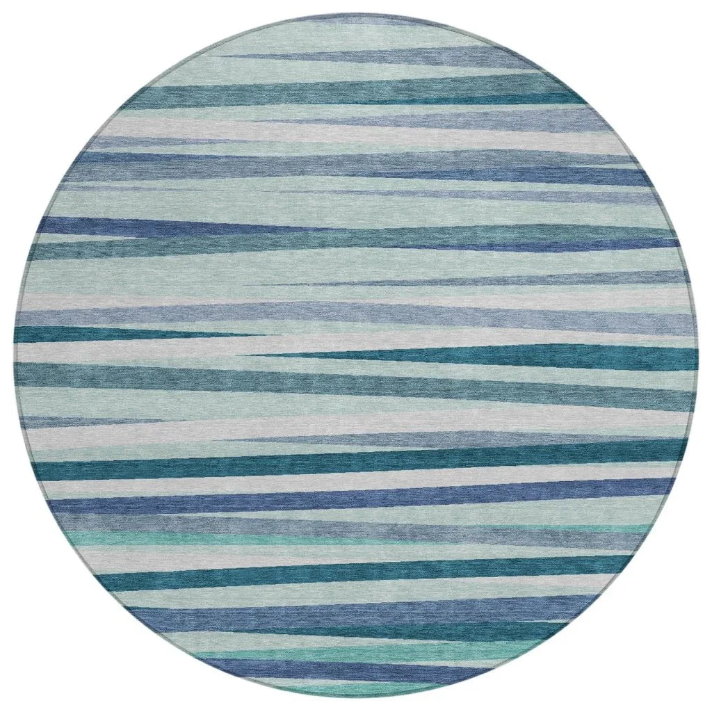LOOMLAN Rugs Liora Teal Washable Indoor-Outdoor Rug