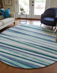LOOMLAN Rugs Liora Teal Washable Indoor-Outdoor Rug