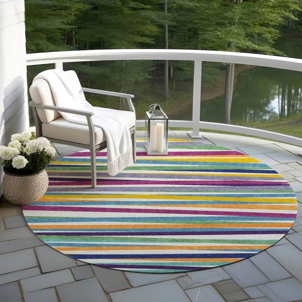 LOOMLAN Rugs Liora White Washable Indoor-Outdoor Rug