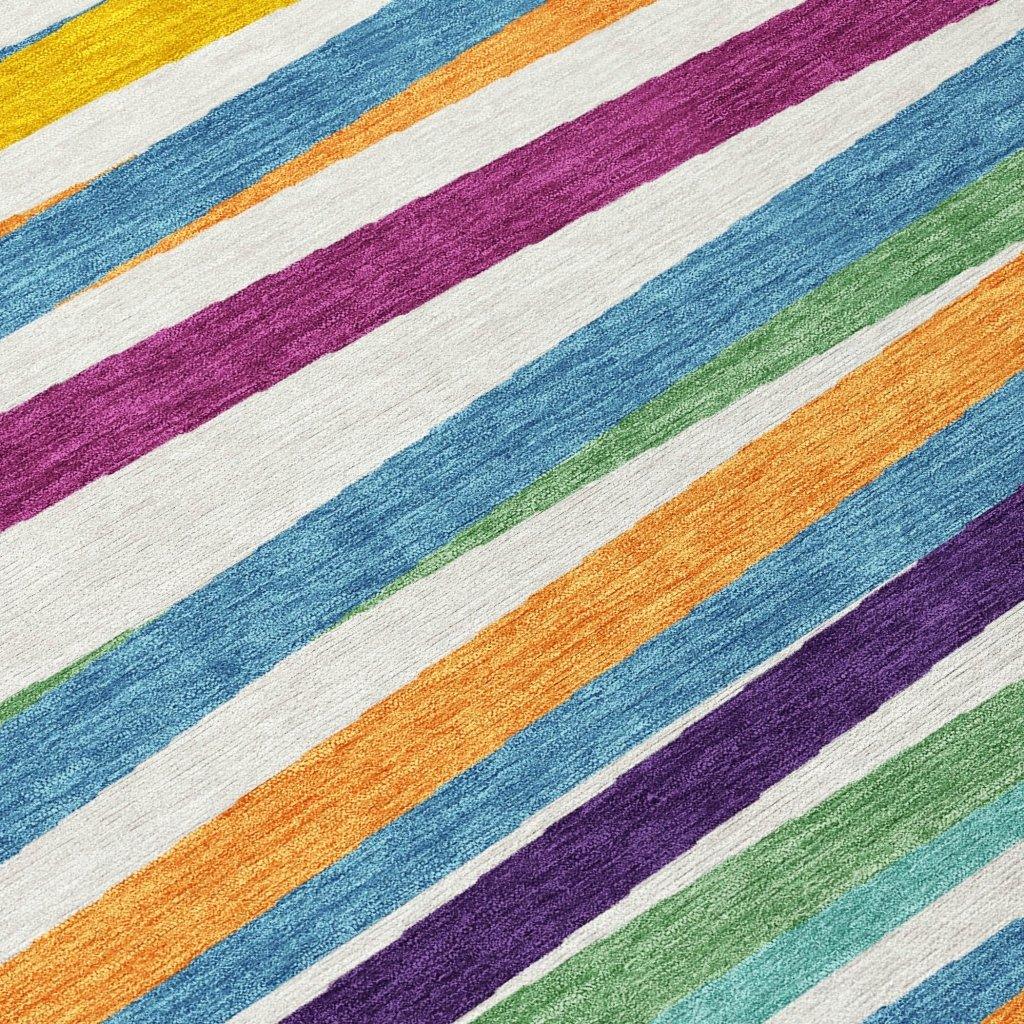 LOOMLAN Rugs Liora White Washable Indoor-Outdoor Rug